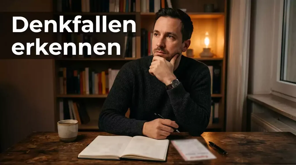 Kognitive Verzerrungen beim Wetten — nachdenkliche Person vor einer Entscheidungssituation mit Wettschein