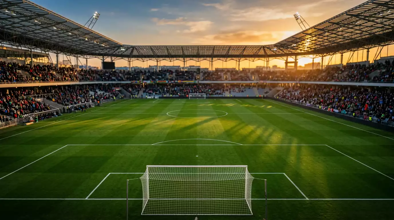 Online Fußball Wetten 2026 Ratgeber — Stadion mit Analysedaten