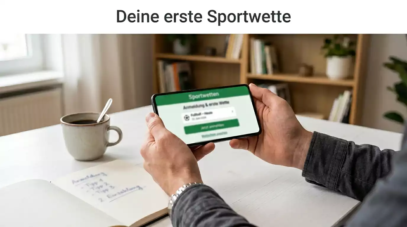 Sportwetten Anmeldung — Erste Fußballwette online platzieren